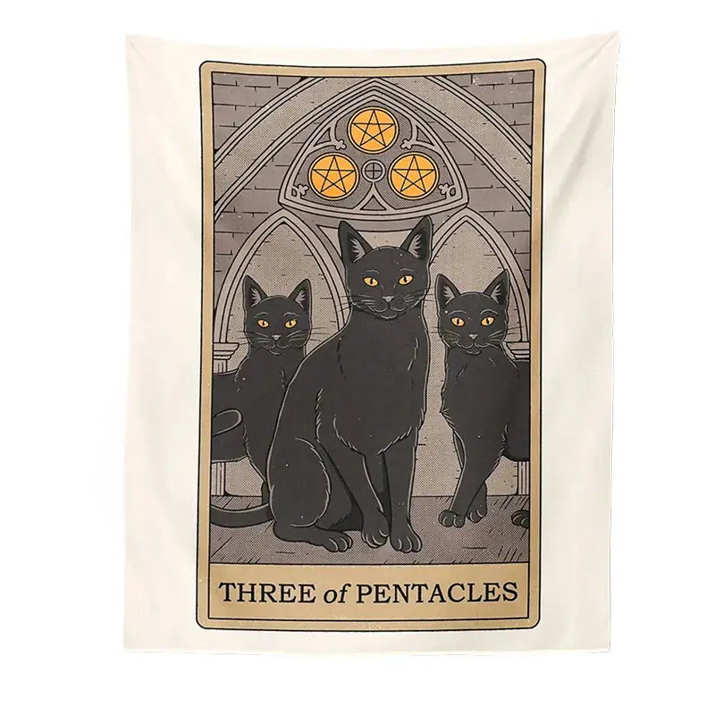 Cat Tarot Tapestry Wall