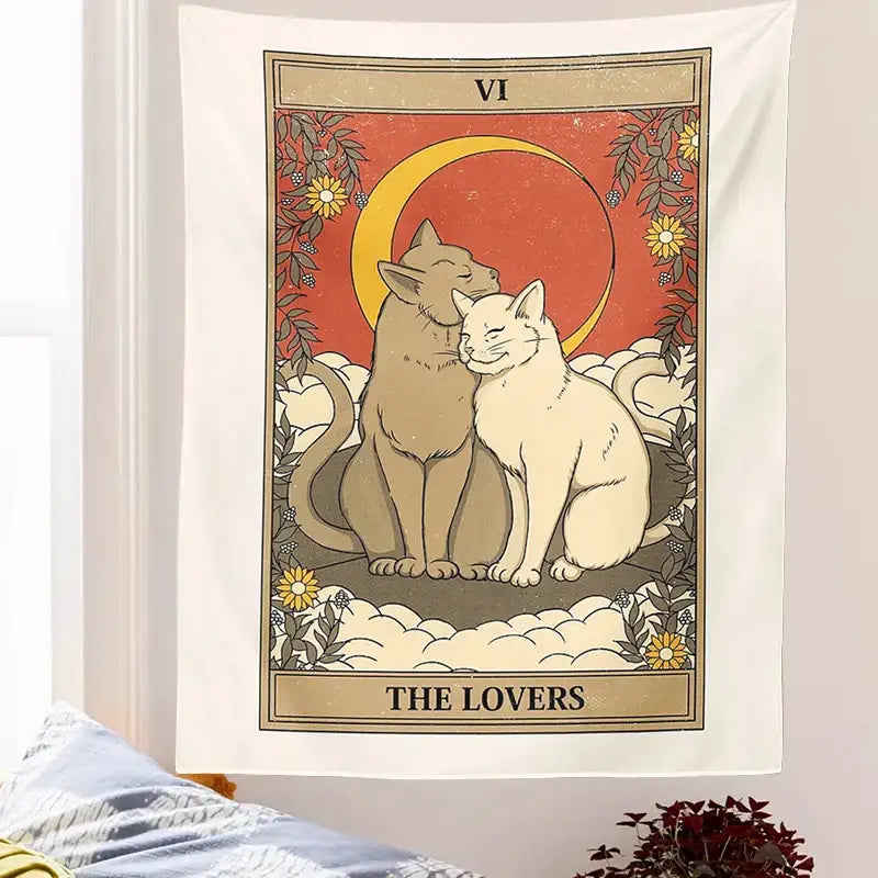Cat Tarot Tapestry Wall