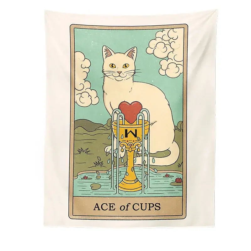 Cat Tarot Tapestry Wall