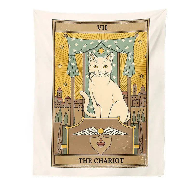 Cat Tarot Tapestry Wall