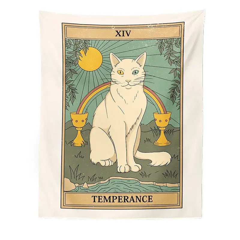 Cat Tarot Tapestry Wall