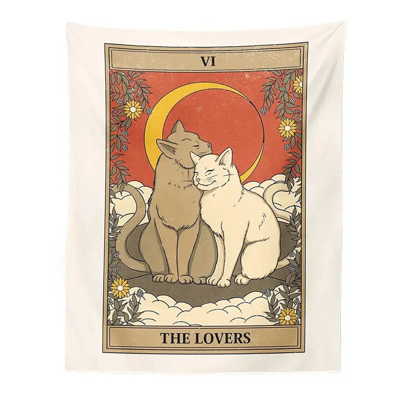 Cat Tarot Tapestry Wall