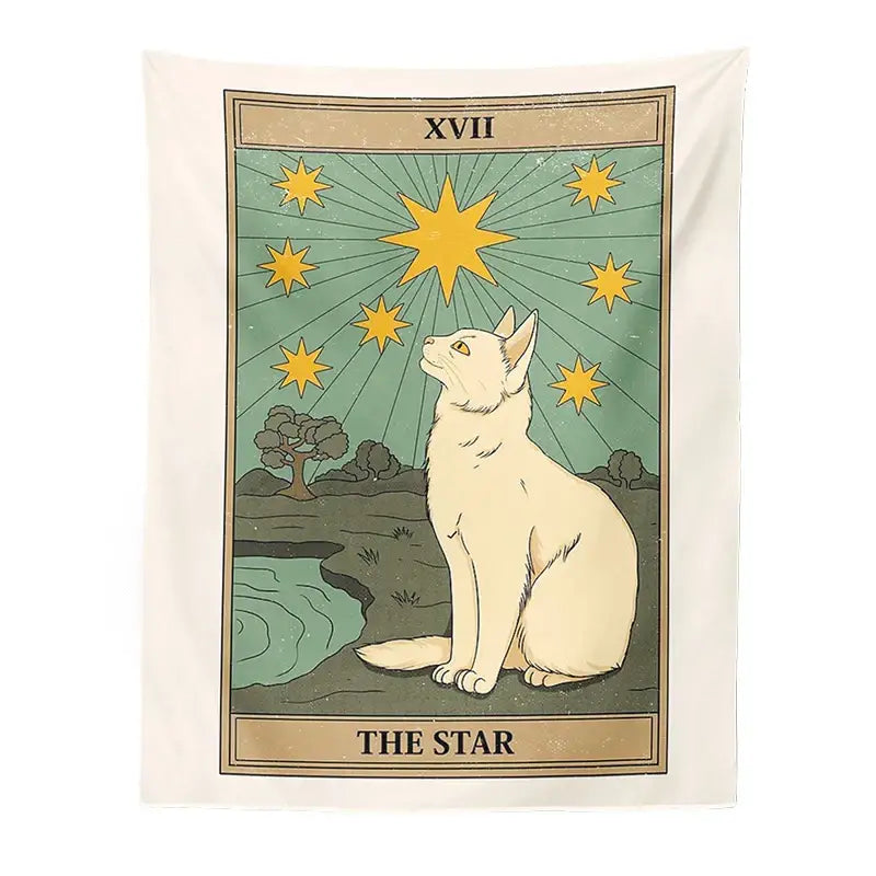Cat Tarot Tapestry Wall