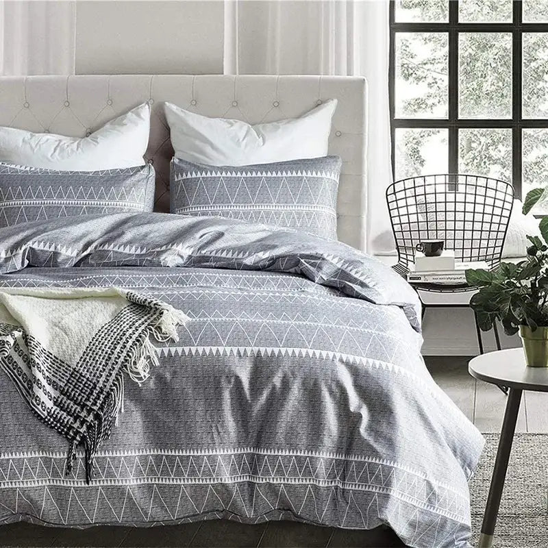 Black White Botanical Duvet