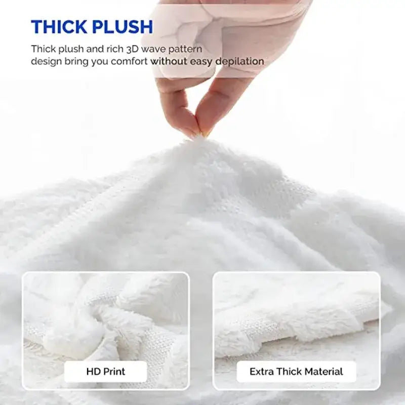 White Faux Fur Chevron Pillow
