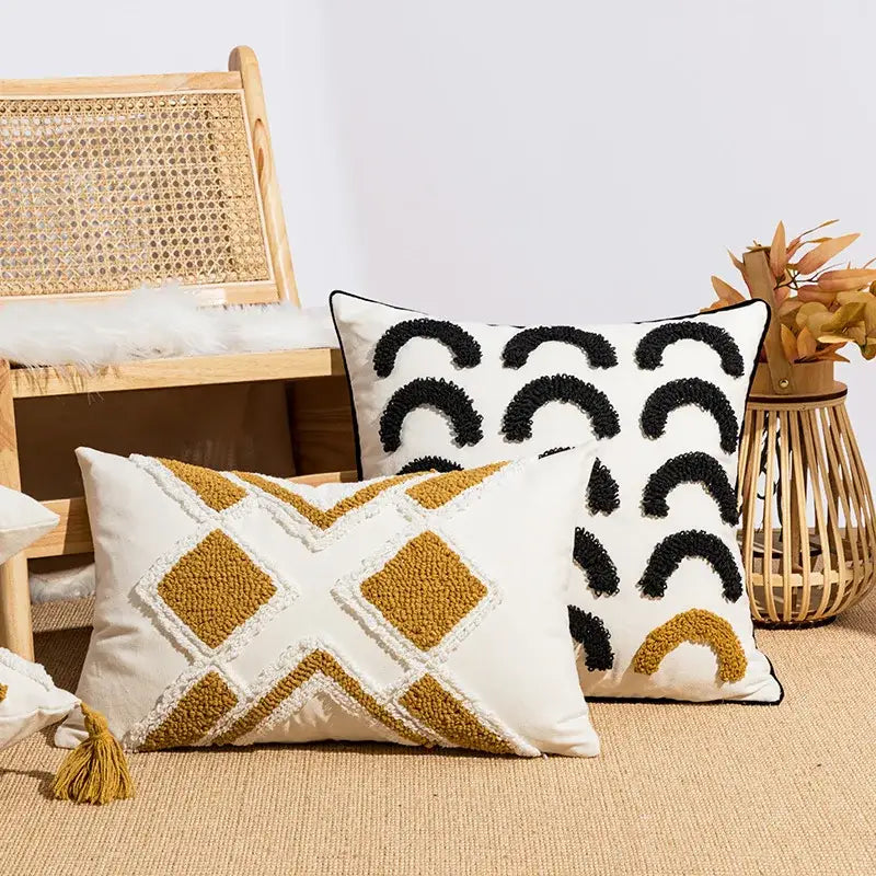 Embroidered Boho Cushion Cover