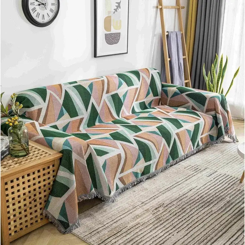 Multicolor Boho Throw Blanket