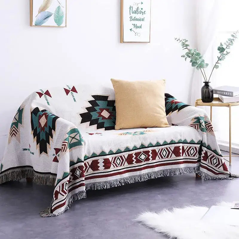 Multicolor Boho Throw Blanket