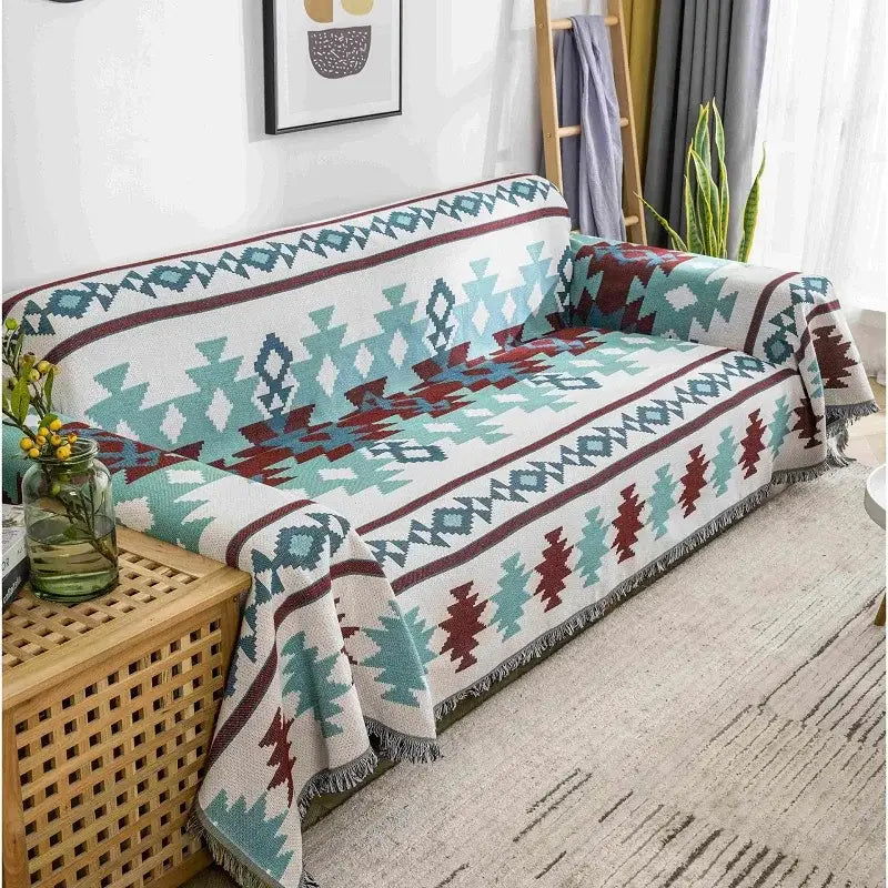 Multicolor Boho Throw Blanket
