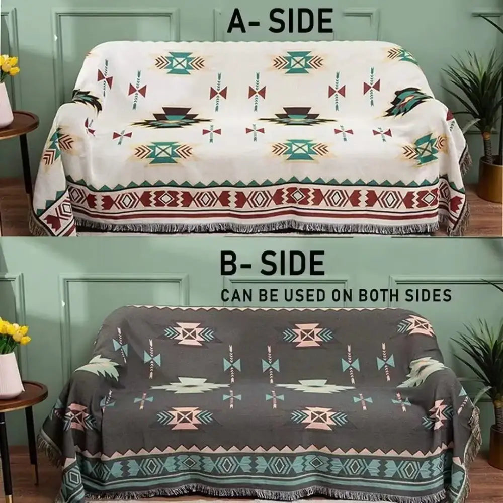 Multicolor Boho Throw Blanket