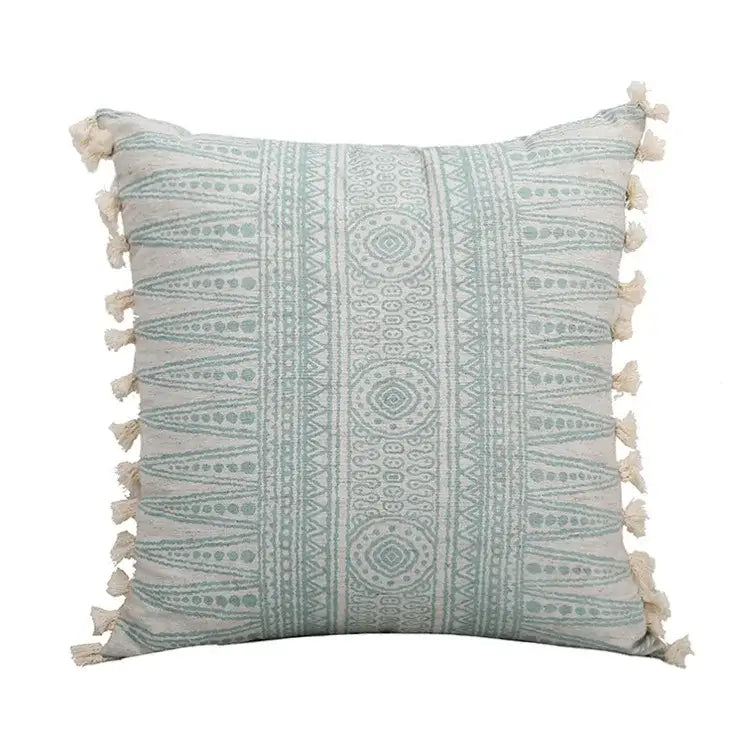 Light Blue Patterned Pillow