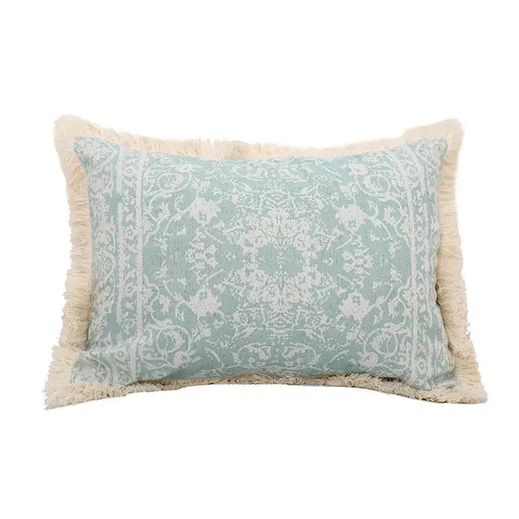 Light Blue Patterned Pillow