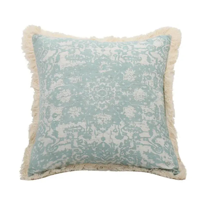 Light Blue Patterned Pillow