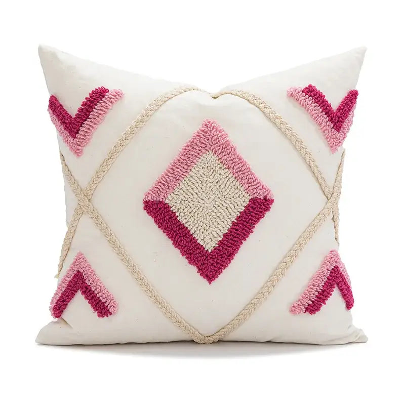 Tufted Geometric Pillow Cover
