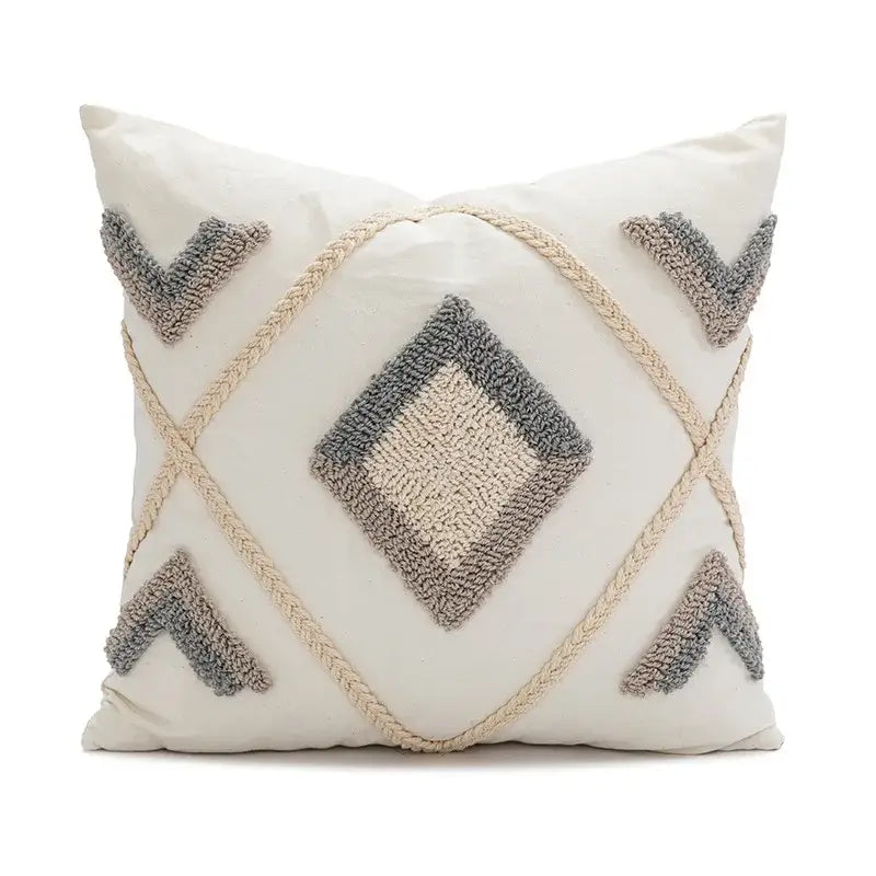 Tufted Geometric Pillow Cover