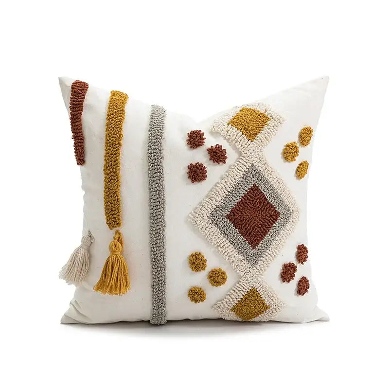 Tufted Geometric Pillow Cover