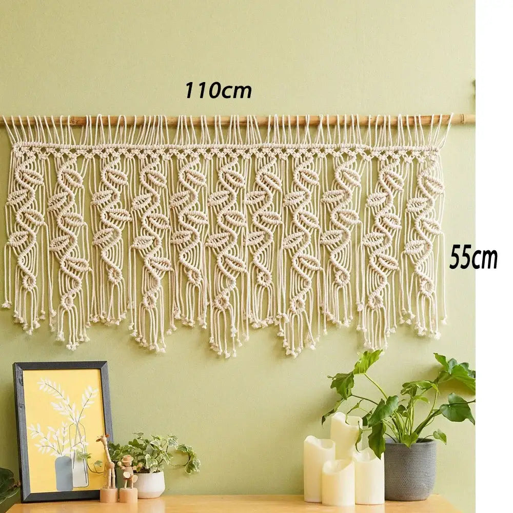 Leaf Pattern Macrame Curtain