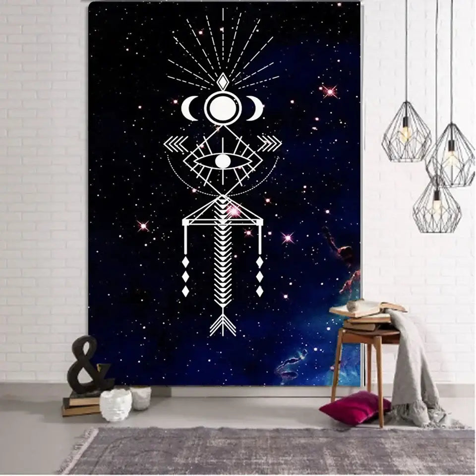 Cosmic Dreamcatcher Wall Tapestry