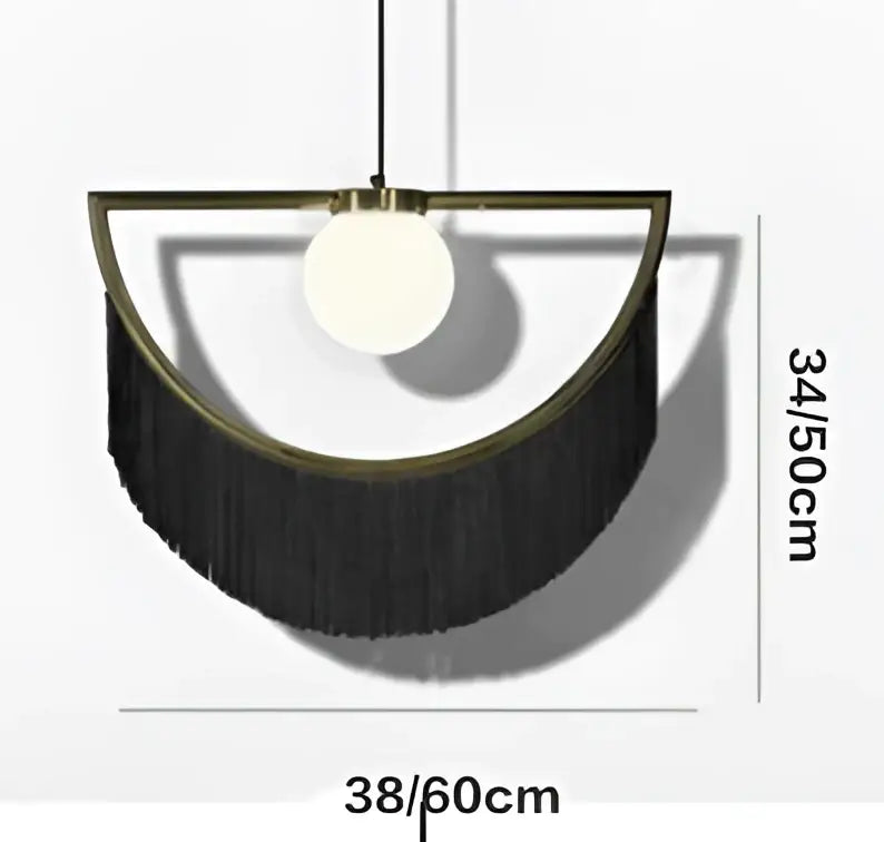Glass Ball Boho Pendant Light