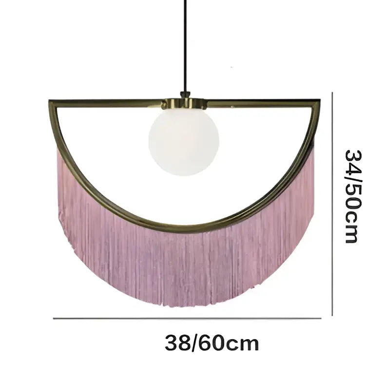 Glass Ball Boho Pendant Light
