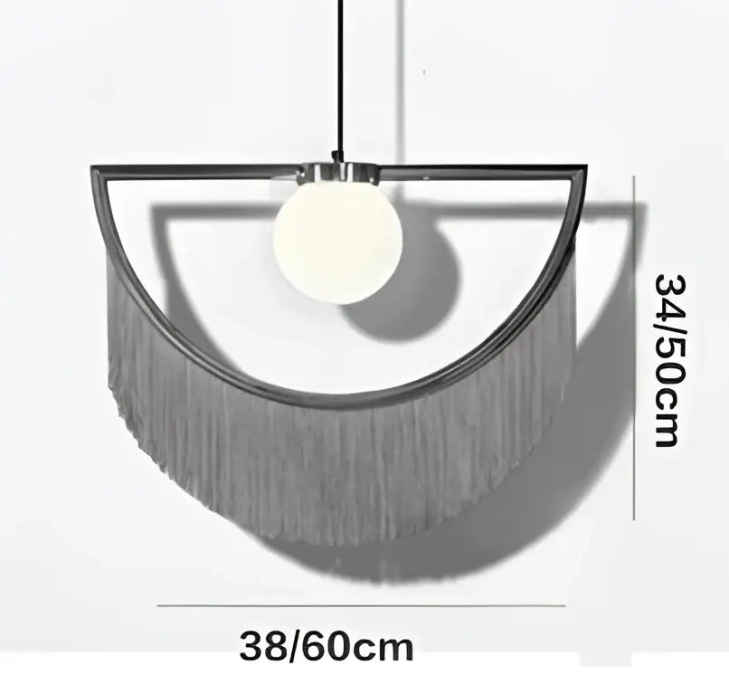 Glass Ball Boho Pendant Light