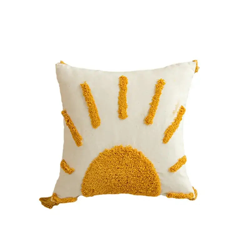 Mustard Tufted Cushion Cover