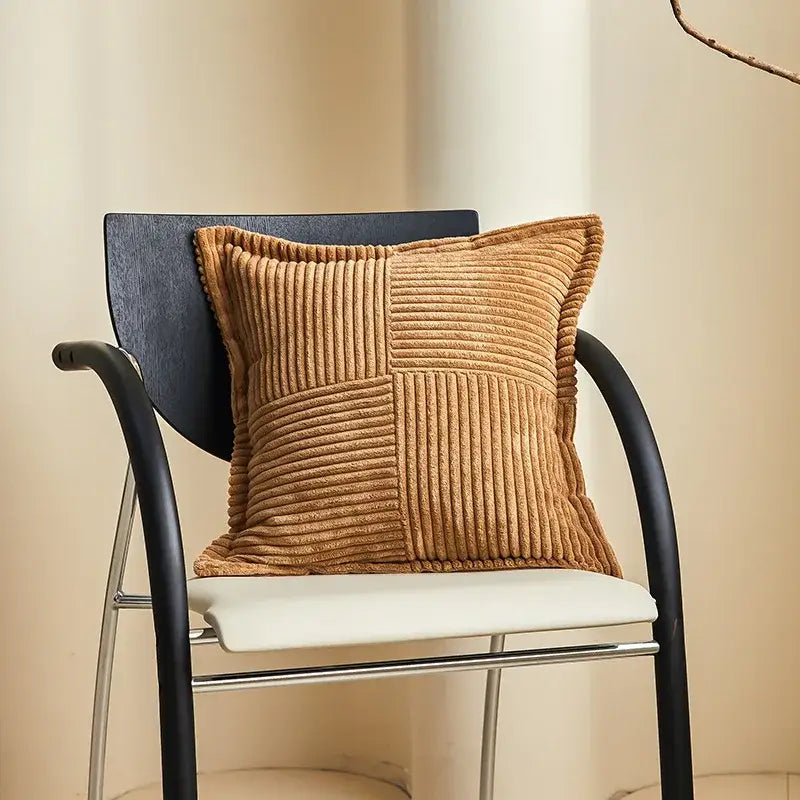 Cream Striped Pillow Covers