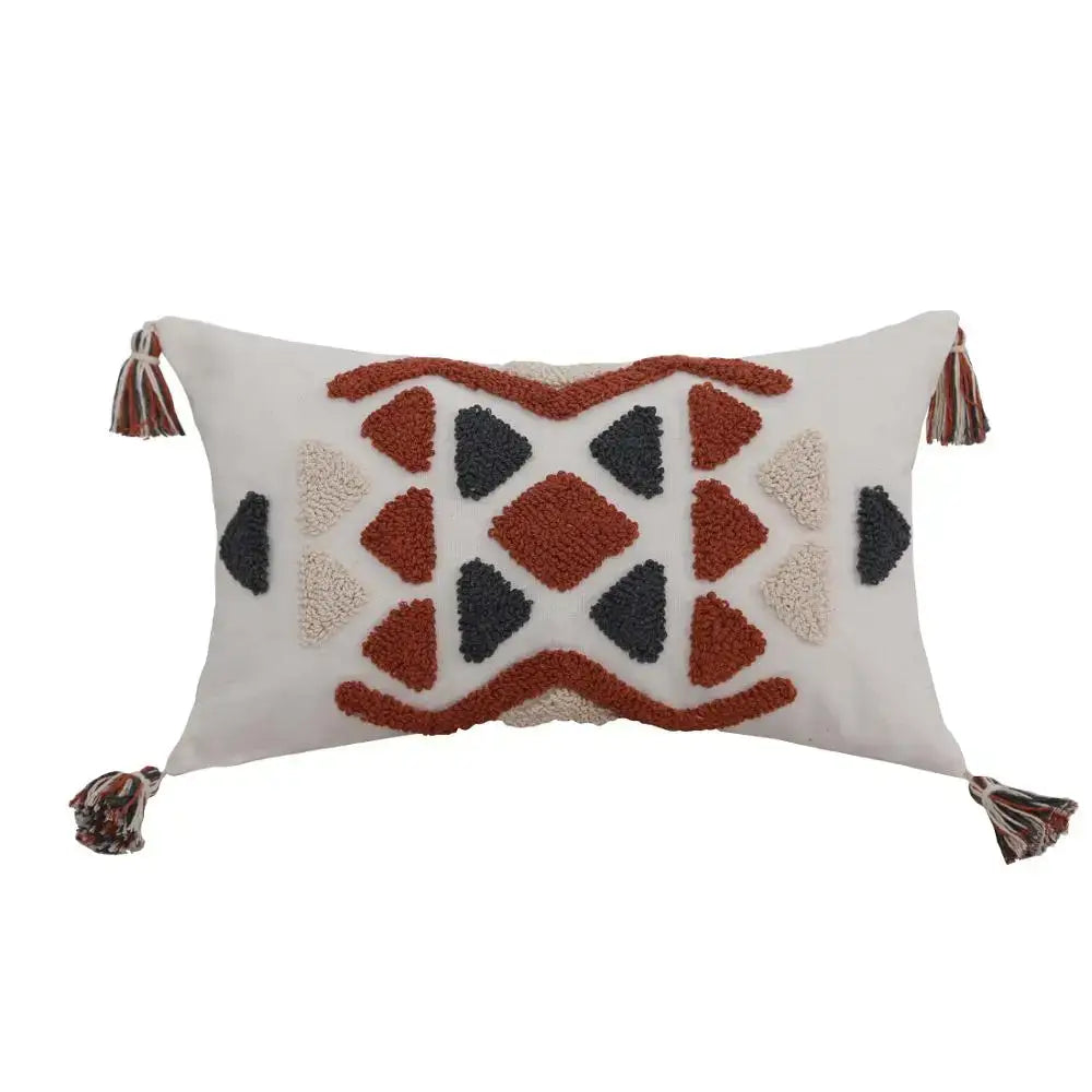 Cream Rust Pillow Cover
