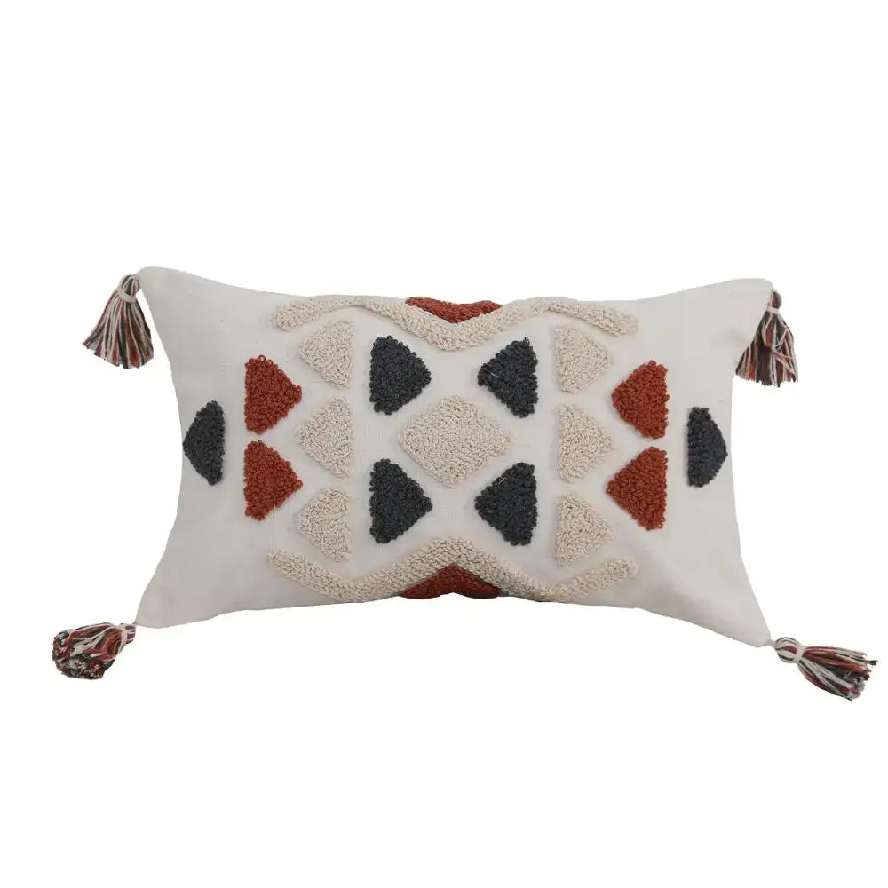 Cream Rust Pillow Cover
