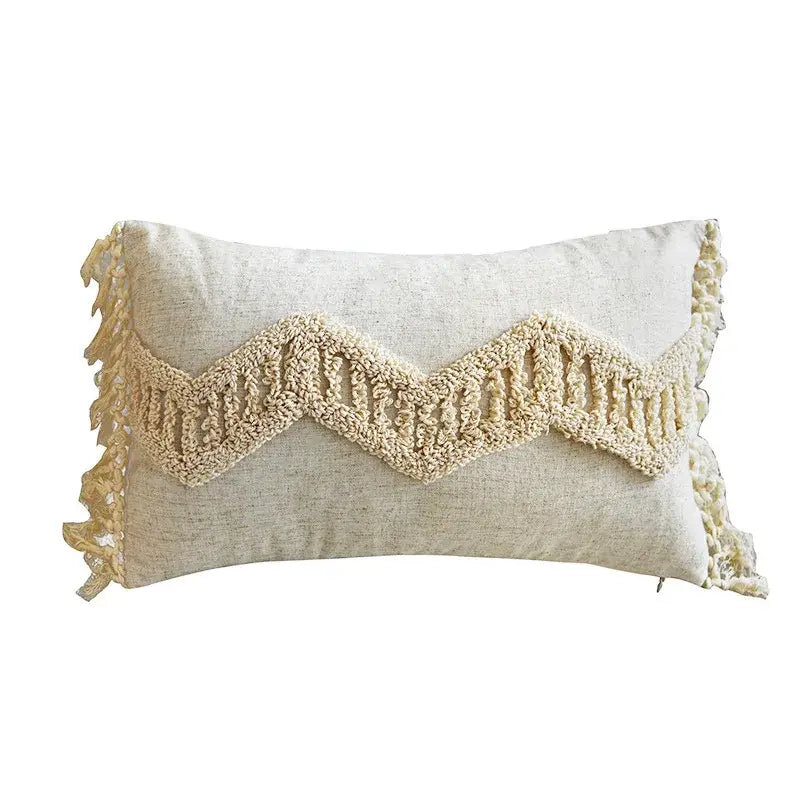 Cream Tufted Cotton Cushion
