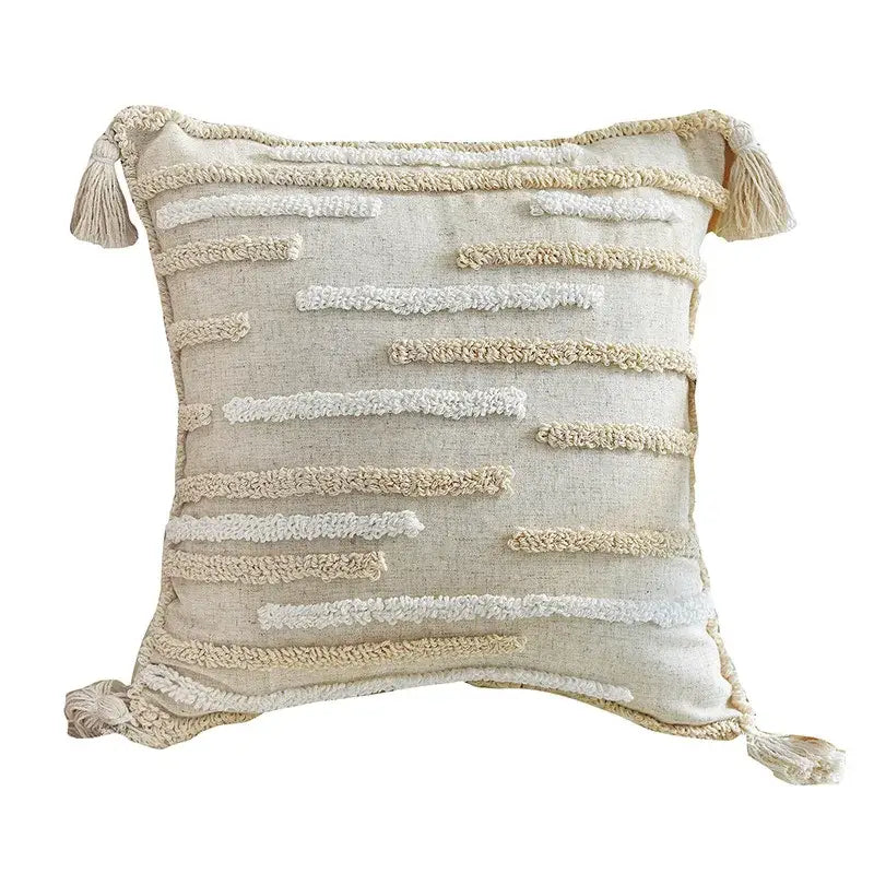 Cream Tufted Cotton Cushion