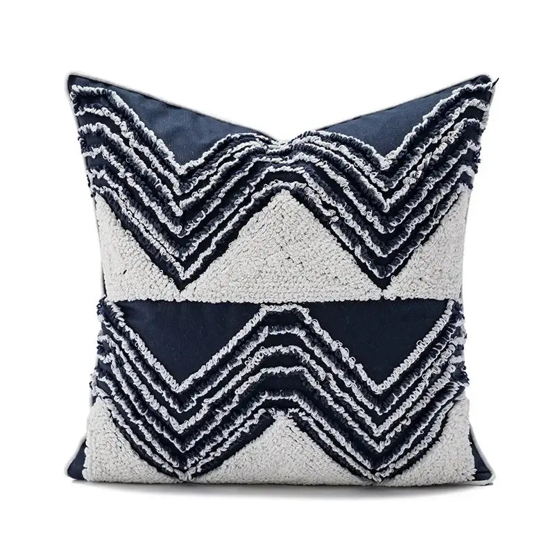 White Gray Boho Cushion