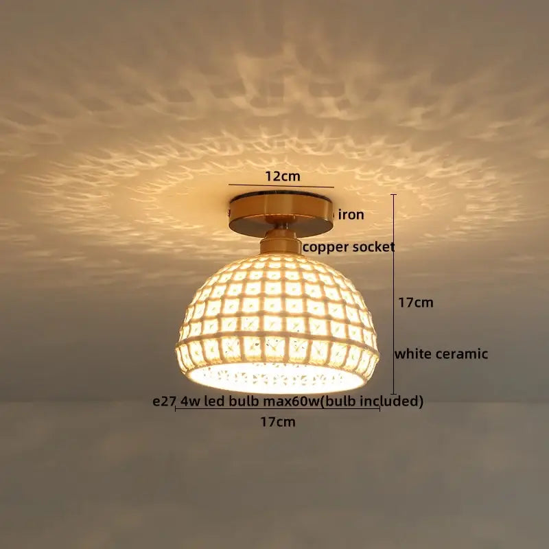 Boho Rattan Ceiling Light