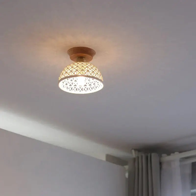 Boho Rattan Ceiling Light