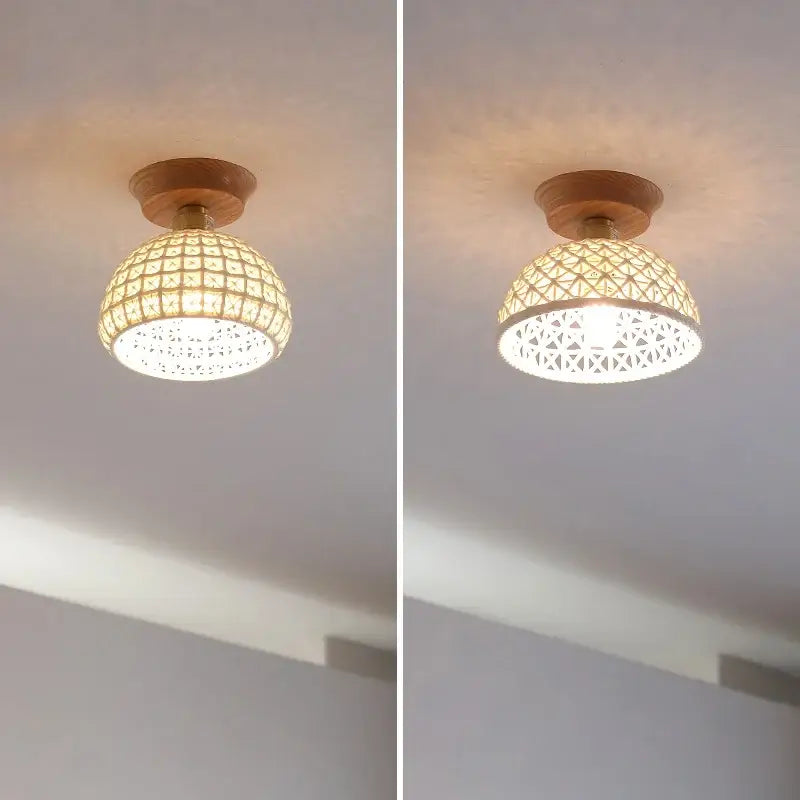 Boho Rattan Ceiling Light