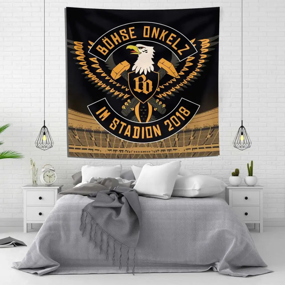 Boho Black White Tapestry