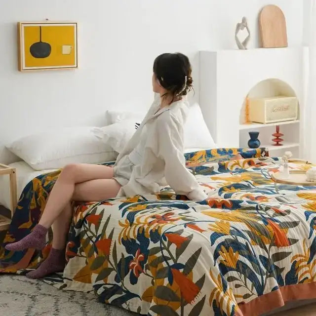 Off-White Cotton Bedspread