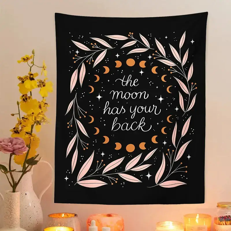 Black Olive Leaf Tapestry