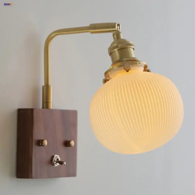 Brass Ceramic Dimmable Wall Sconce