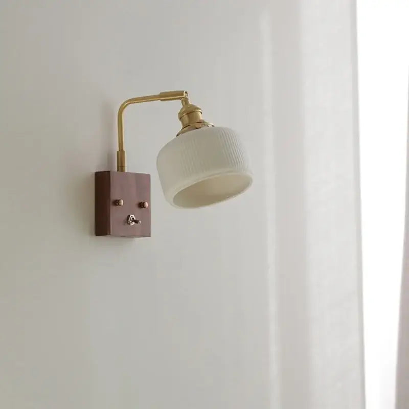 Brass Ceramic Dimmable Wall Sconce