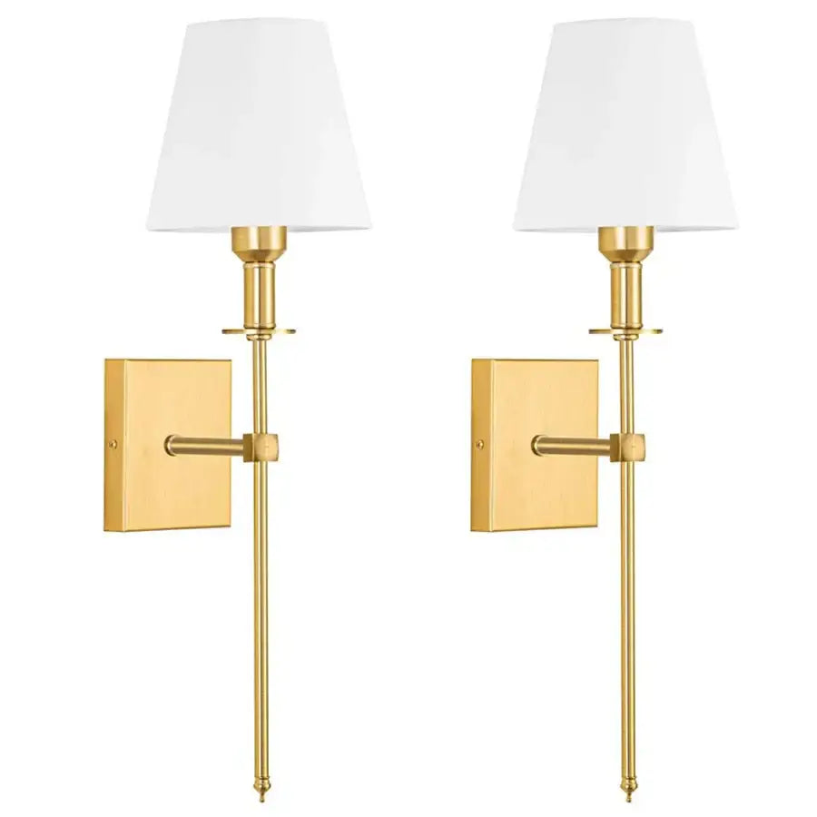 Brass Cloth Shade Sconce