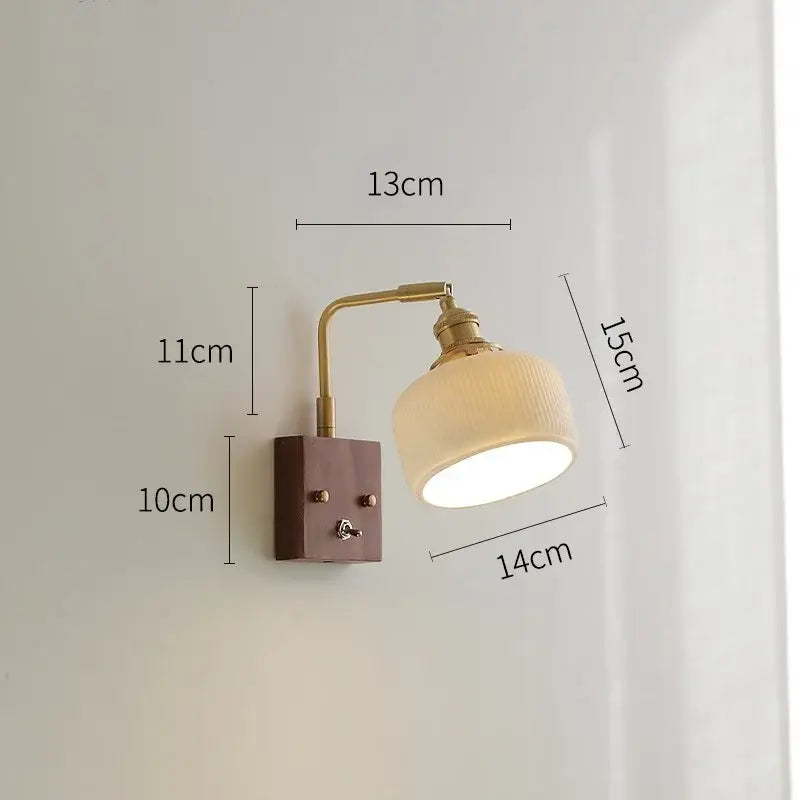 Brass Ceramic Wall Light