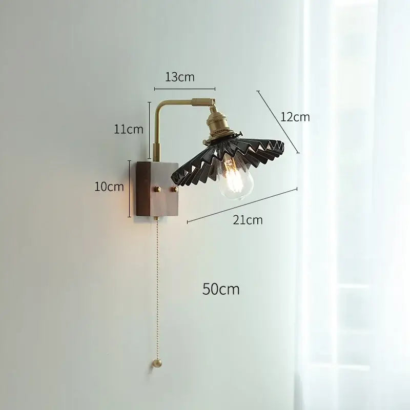 Brass Ceramic Wall Light