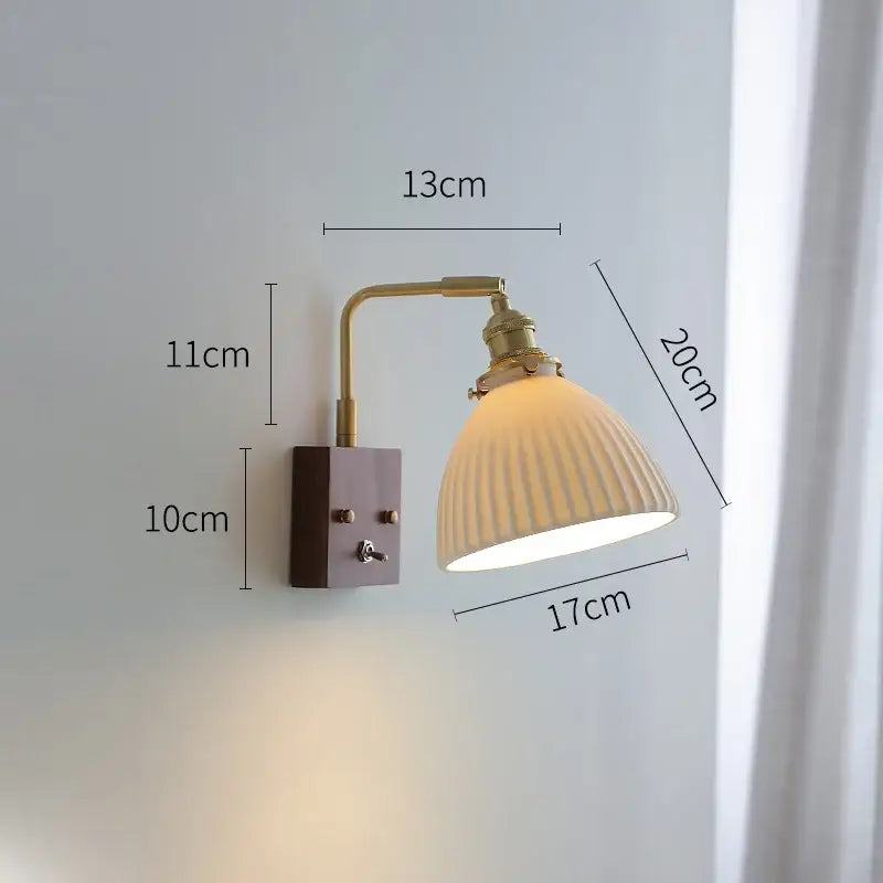 Brass Ceramic Wall Light