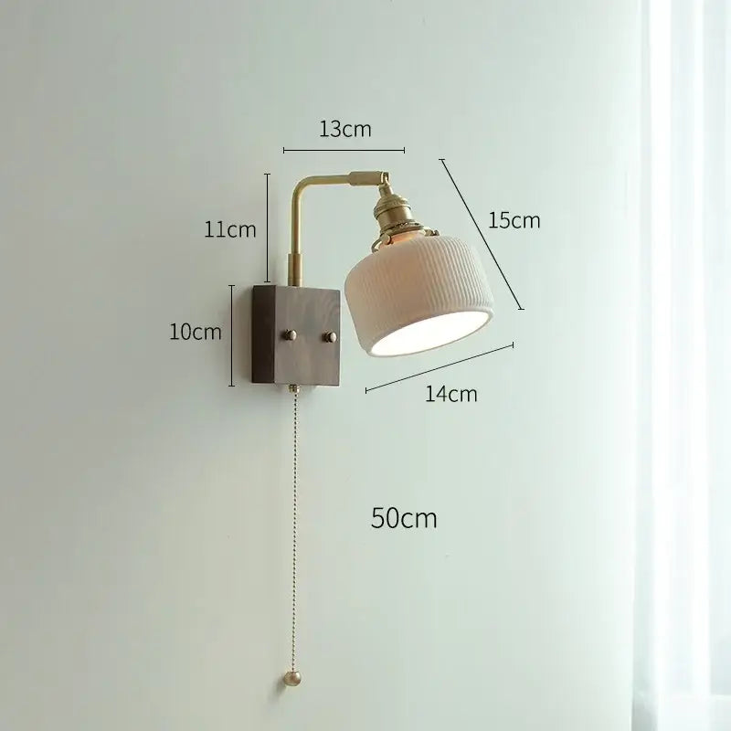 Brass Ceramic Wall Light
