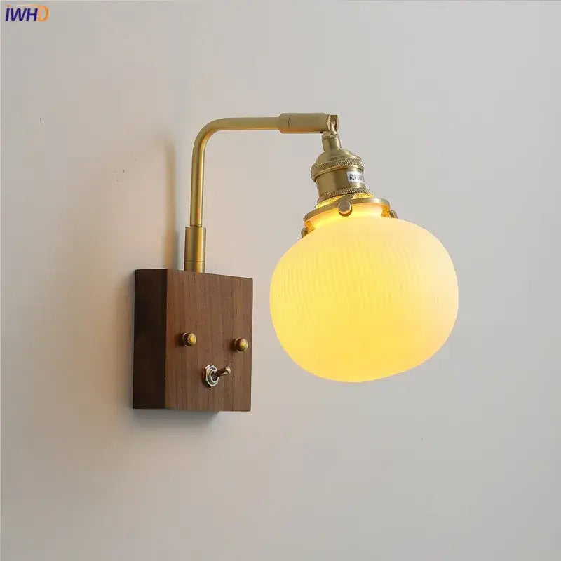 Brass Ceramic Wall Light