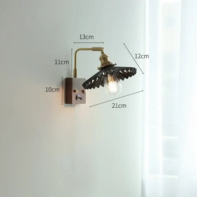 Brass Ceramic Wall Light