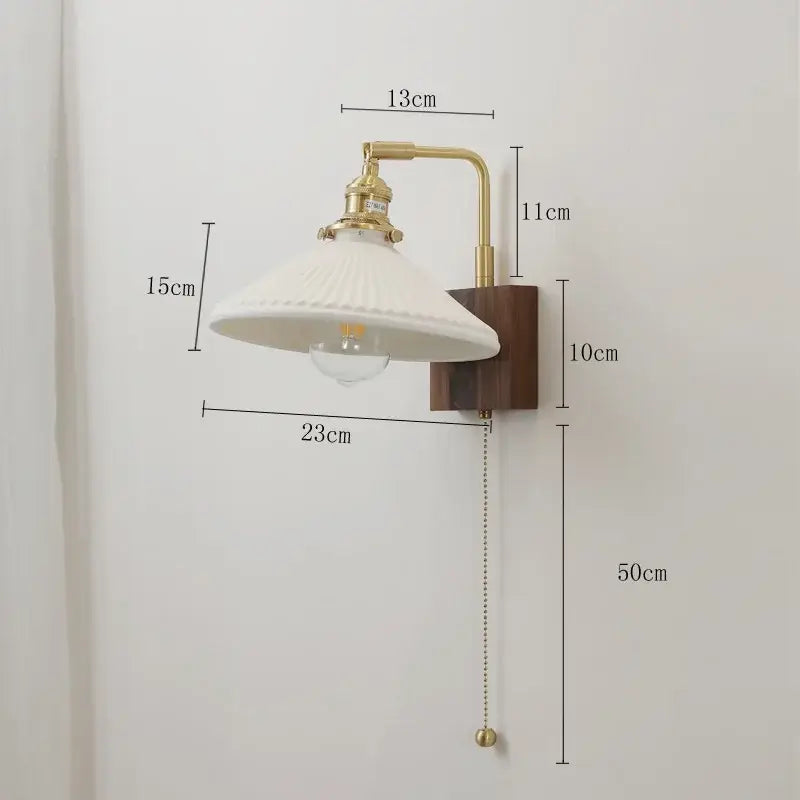 Brass Ceramic Wall Light