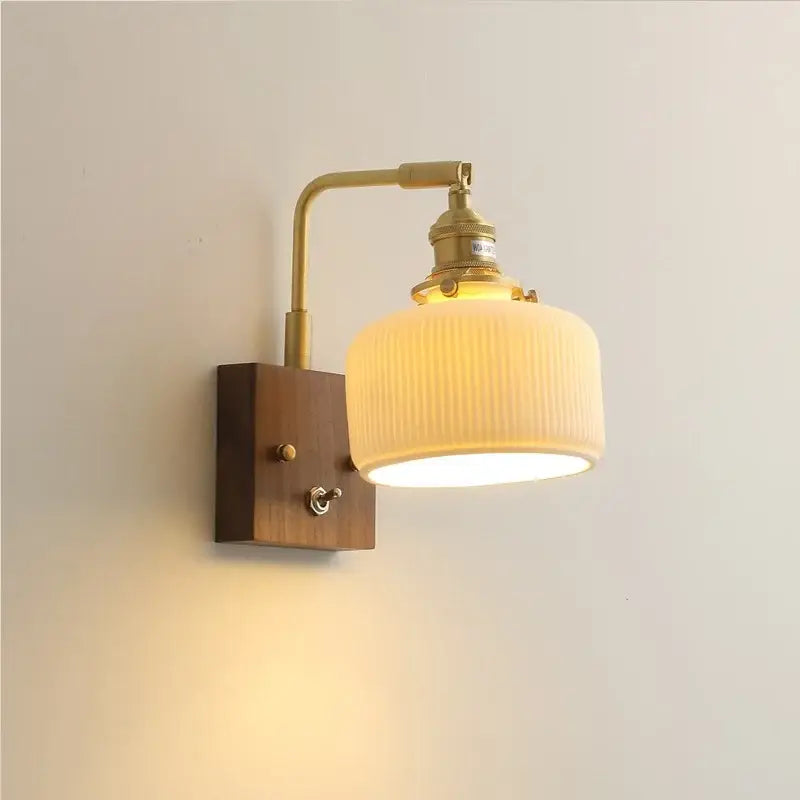 Brass Ceramic Wall Light