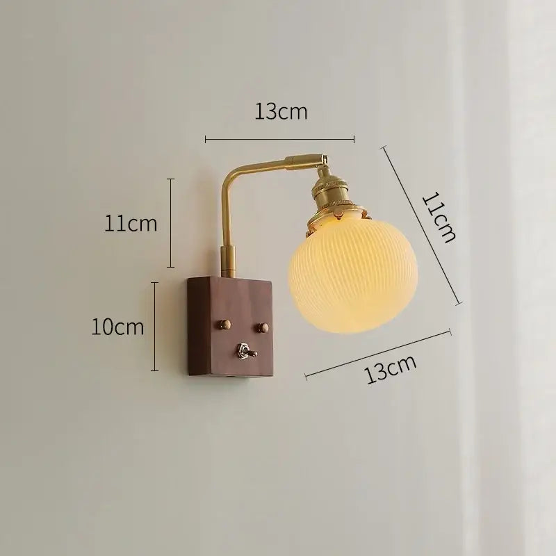 Brass Ceramic Wall Light